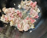 賄い！豚バラトマトの卵そぼろ炒め辣油がけ作り方1写真
