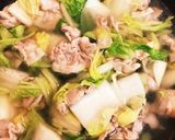 豚バラ豆腐白菜のピリ辛中華スープ作り方2写真