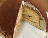 たっぷり美味しいティラミスのドームケーキ作り方17写真
