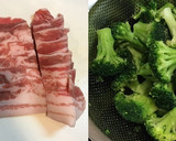 豚バラ肉とにんにくの芽の甘辛炒め作り方1写真