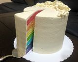 感動！チーズクリームのレインボーケーキ作り方26写真