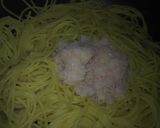 カニ缶とワカメのパスタ作り方5写真