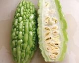 サラダゴーヤの塩昆布和え作り方1写真