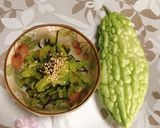 サラダゴーヤの塩昆布和え作り方3写真