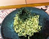 簡単♡明太子紫蘇胡麻ジェノベーゼ焼きそば作り方3写真