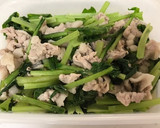 小松菜と豚肉の炒めもの風作り方6写真