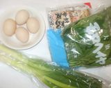 モロヘイヤ卵とじ♪簡単作り方1写真