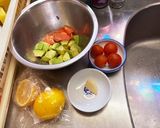 スモークサーモンと アボカドの素麺作り方1写真