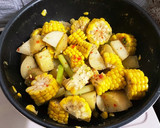 とうもろこしとアスパラのエスニック風煮物作り方8写真
