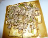 豆腐ステーキ中華風ねぎ豚ソース作り方10写真