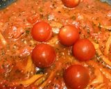 トマト缶＆プチトマトのシンプルパスタ作り方3写真