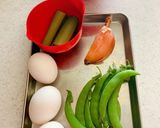 ゆで卵とスナップえんどうのサラダ作り方1写真