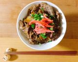⁑すき焼きのたれで作る、一人分牛丼⁑作り方4写真
