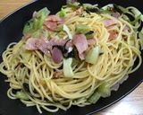 サッとランチに☆野沢菜ベーコン和風パスタ作り方6写真