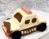 誕生日★レアチーズの立体パトカーケーキ作り方13写真