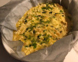 厚揚げと青しその実のキッシュ風オムレツ作り方3写真