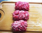 家やBBQに！牛こま肉でドネルケバブ串♪作り方1写真