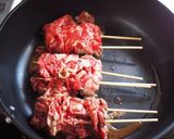 家やBBQに！牛こま肉でドネルケバブ串♪作り方3写真