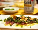 鰹の熱々ガーリックオイルがけ作り方6写真