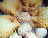 根菜つくねの巾着煮作り方3写真