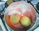 桃のコンポート（ピーチメルバ風）作り方4写真