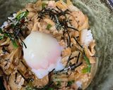 賄い！ガーリックスタミナ豚丼！温玉乗せ作り方6写真