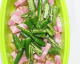 ベーコンと青唐辛子のレンジでパスタ作り方3写真