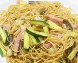 ベーコンと青唐辛子のレンジでパスタ作り方13写真