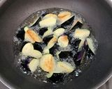 揚げ焼きなすと豚肉のごま味噌ポン酢作り方3写真