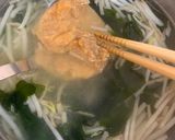 韓国のり☆もやし☆わかめのお味噌汁作り方3写真