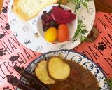 ビーツと牛スネ肉と野菜素揚げスープカレー作り方16写真