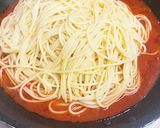 いんげんと豚肉で♡トマトソースパスタ作り方4写真