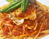 いんげんと豚肉で♡トマトソースパスタ作り方5写真