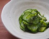 きゅうり・大葉・ニンニク酢の物♪作り方5写真