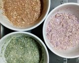 オートミールの三色だんご　カモフラ饅頭作り方1写真
