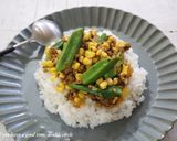 コーンとオクラのスパイスキーマカレー作り方11写真