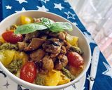 ハーブde絶品★バジル照り焼き親子丼♪作り方7写真