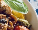 ハーブde絶品★バジル照り焼き親子丼♪作り方8写真