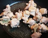 鶏ガーリック焼きとしらすの明太子和え丼作り方3写真