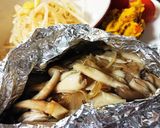 ガーリックバター醤油風味の鮭ホイル焼き作り方10写真