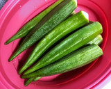 オクラとトマトのごまドレ和え作り方1写真