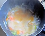 餃子の皮の味噌スープ作り方6写真