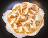 【簡単】餃子の皮deピザ　照り焼きチキン作り方6写真
