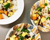 レンジ肉なし甘酢豆腐春雨炒め煮作り方12写真