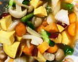 レンジ肉なし甘酢豆腐春雨炒め煮作り方13写真