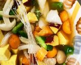 レンジ肉なし甘酢豆腐春雨炒め煮作り方14写真