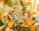レンジ大根豚こまオイスター味噌青椒肉絲風作り方17写真