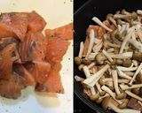 鮭としめじのアスパラガスクリーム煮作り方3写真