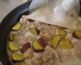 鶏肉とさつま芋のミルク味噌煮作り方6写真