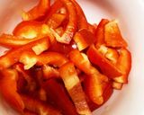 ツナ入りねぎパプリカトマトわさびマリネ作り方1写真